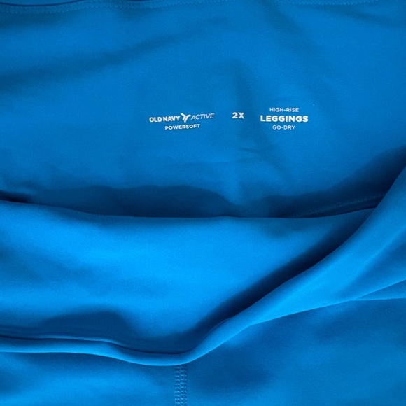 Old Navy, High-Waisted PowerSoft 7/8 Pocket Leggings, Electric Blue, 2X, NWOT - Picture 3 of 5
